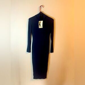 Naked Wardrobe Blue Midi Dress